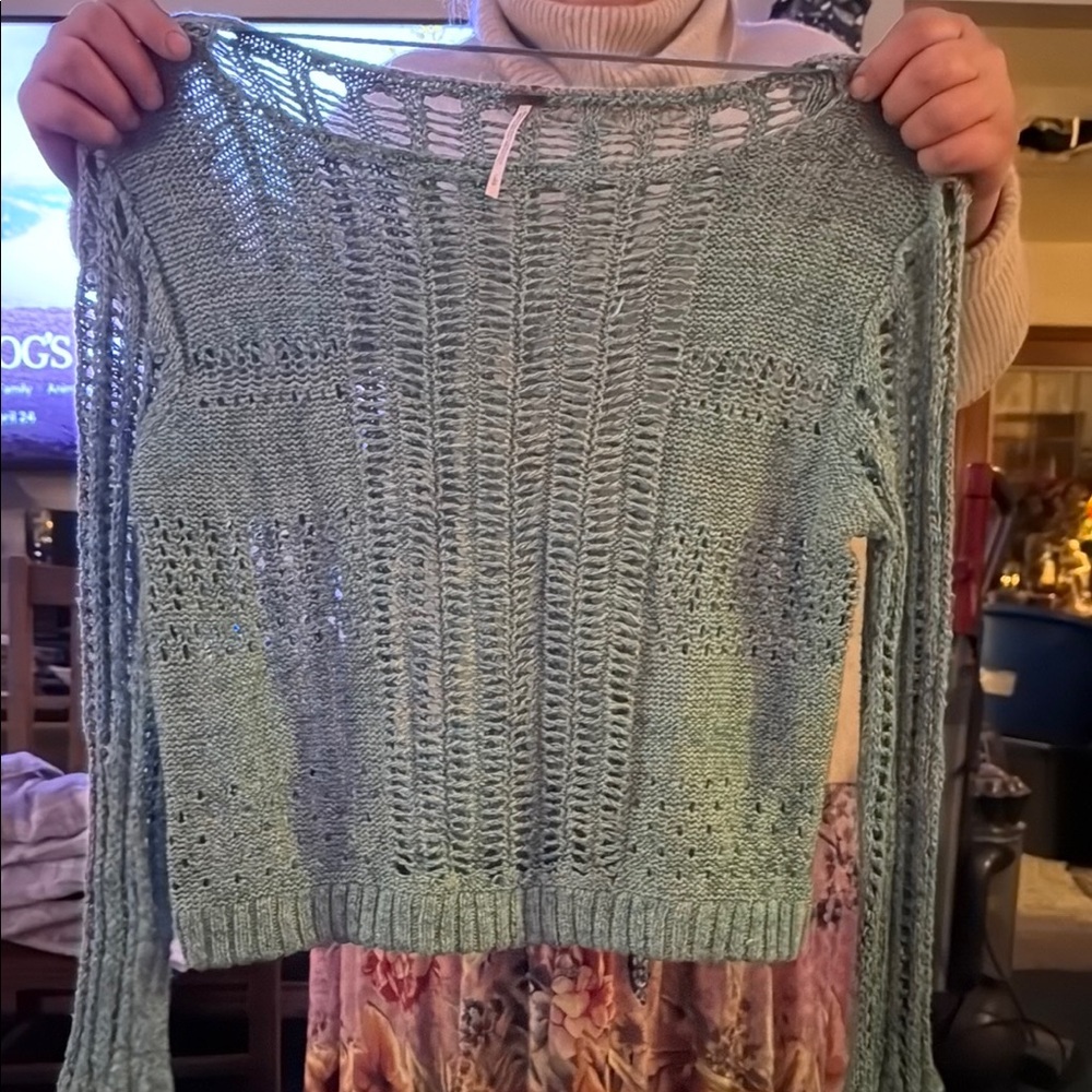 Women's Blue Knit Sweater